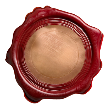 A red wax seal
